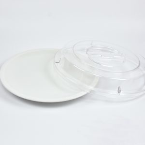 2029-0-1 EURO-Teller-Cloche - rund - 240 mm -  - glasklar - Polycarbonat (PC)