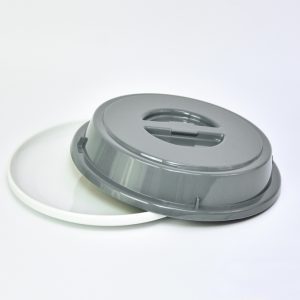 2029-1-1 EURO-Teller-Cloche - rund - 240 mm -  - dunkelgrau - Polybutylenterephthalat (PBT)