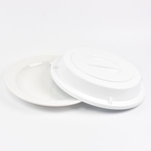 2029-2-3 EURO-Teller-Cloche - rund - 250 mm -  - weiß - Polypropylen (PP)