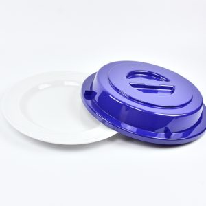 2029-2-8 EURO-Teller-Cloche - rund - 250 mm -  - blau - Polybutylenterephthalat (PBT)
