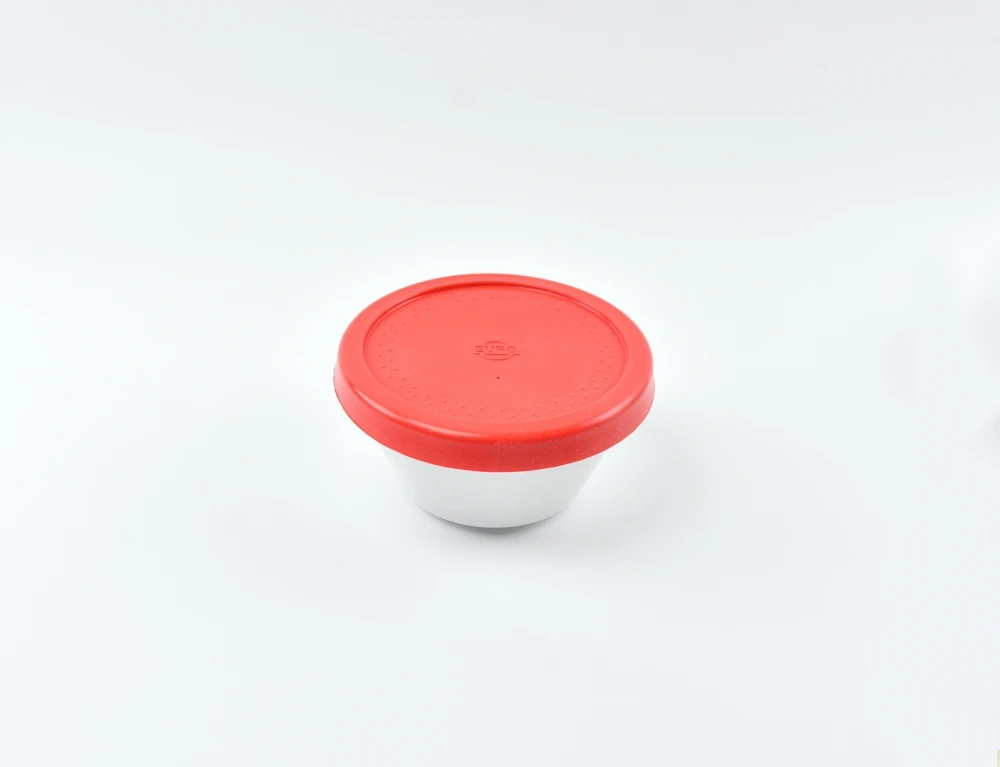 4125.30 EURO-Silikondeckel - rund - 125 mm - - rot - Silikon (Si)