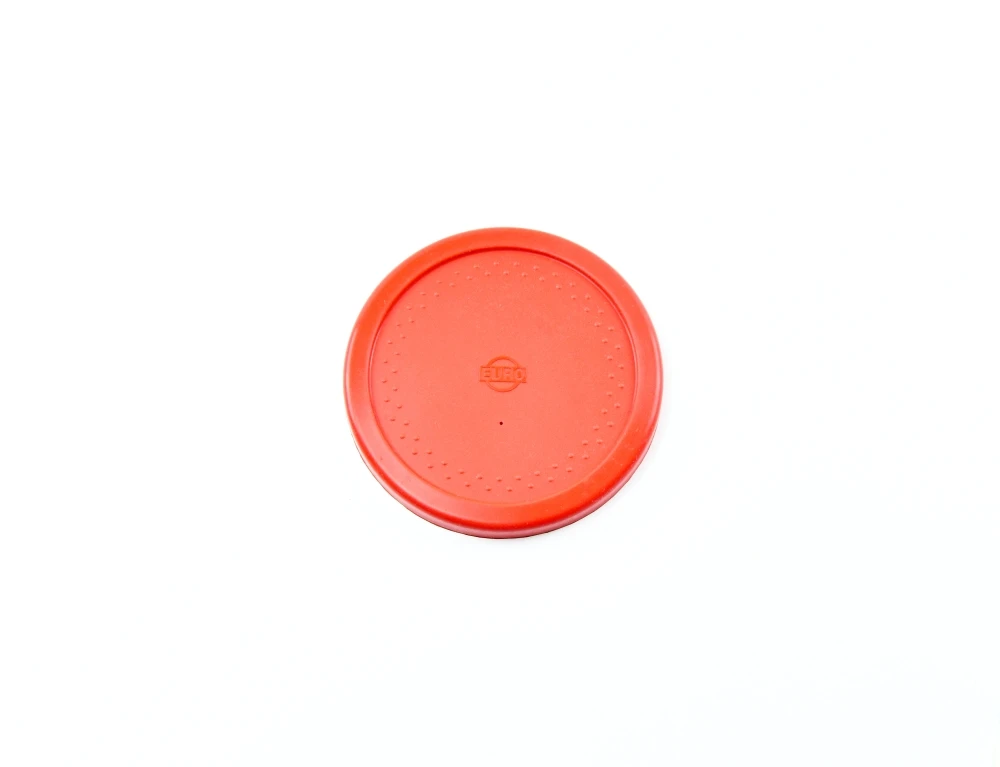 4125.30 EURO-Silikondeckel - rund - 125 mm - - rot - Silikon (Si)