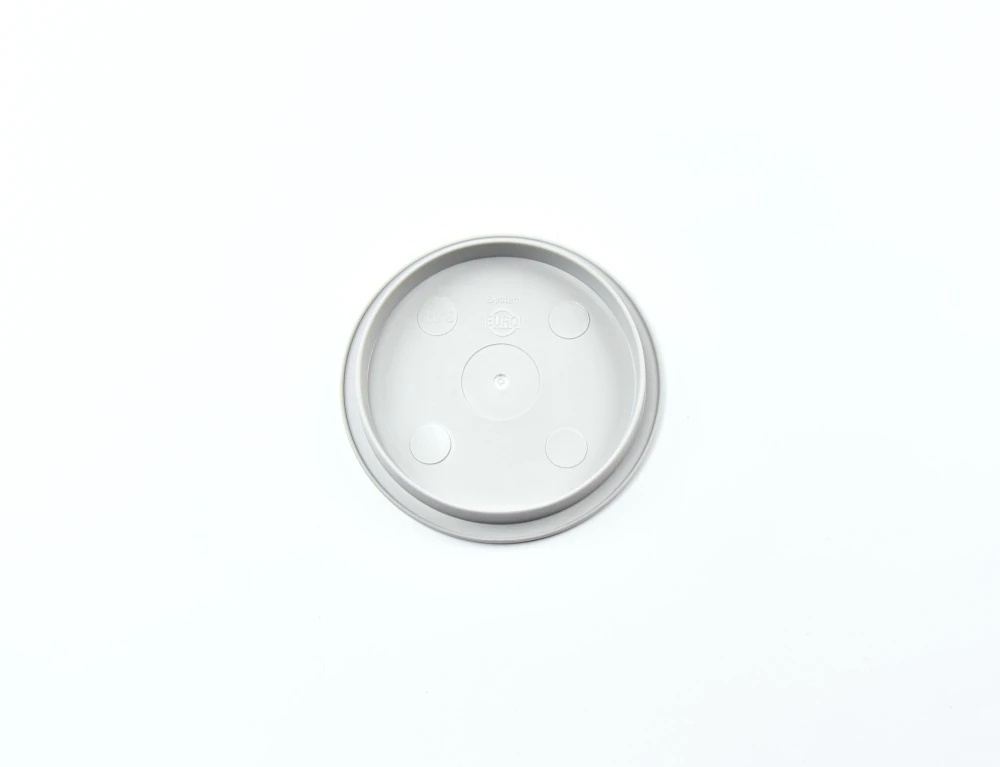 7307.14 EURO-Deckel - rund - 128 mm - - grau - Polybutylenterephthalat (PBT)