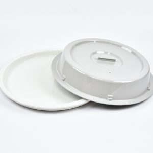 7690.44 EURO-Teller-Cloche - rund - 225 mm -  - grau - Polybutylenterephthalat (PBT)
