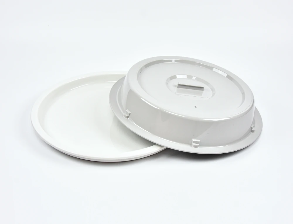 7690.44 EURO-Teller-Cloche - rund - 225 mm - - grau - Polybutylenterephthalat (PBT)